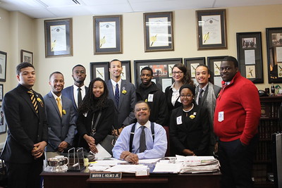 Delegate Holmes and the Bowie State University Students on Bowie State Annapolis Day, 3/2/2017