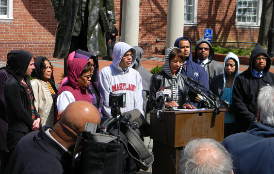Maryland Legislative Black Caucus press conference rally on March 26, 2012 in support of Trayvon Martin
