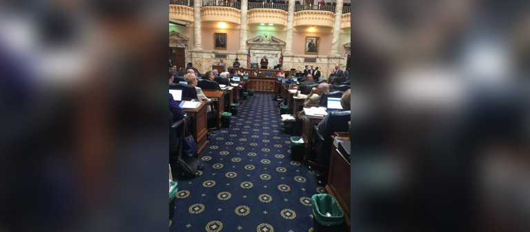 View of Maryland General Assembly House Chamber In Session